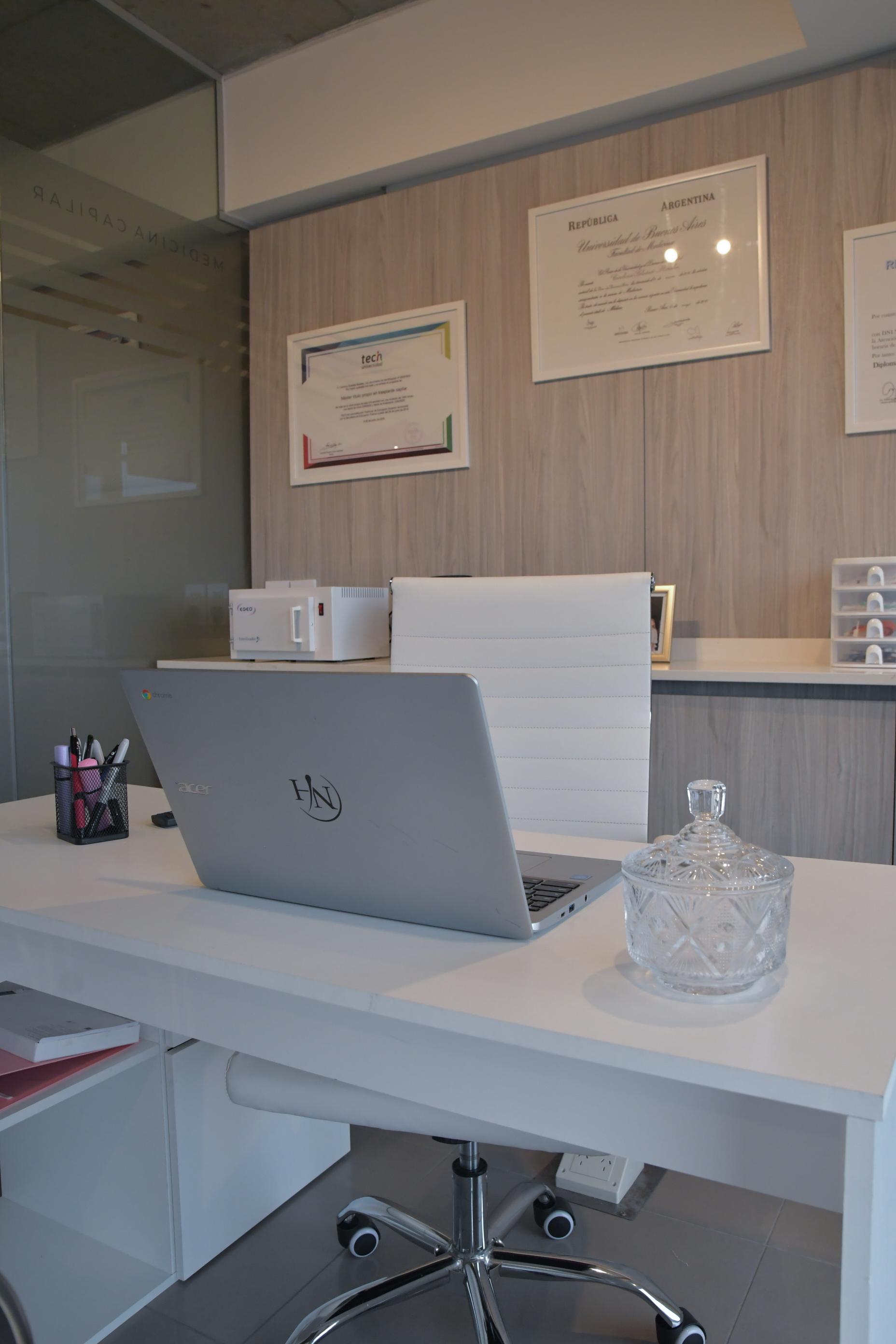Recepción de pacientes de Novo Hair